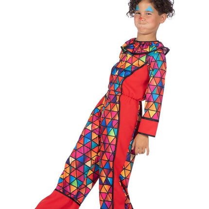Clown Jumpsuit Gekleurd Kind van Wilbers & Wilbers koop je bij Partywinkel