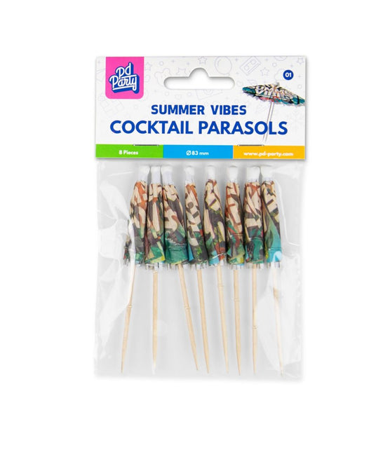 Palillos de colores para cócteles Summer Vibes 8pcs