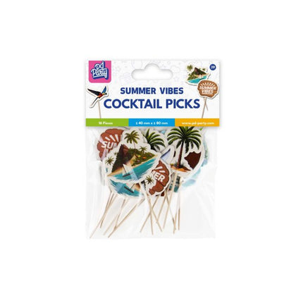 Picos de Cóctel de Colores Summer Vibes 6.5cm 6pcs