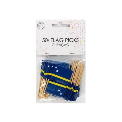 Cocktailprikkers Curacao 8cm 50st van WeFiesta koop je bij Partywinkel