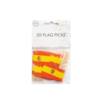 Cocktailprikkers Spanje 8cm 50st van WeFiesta koop je bij Partywinkel