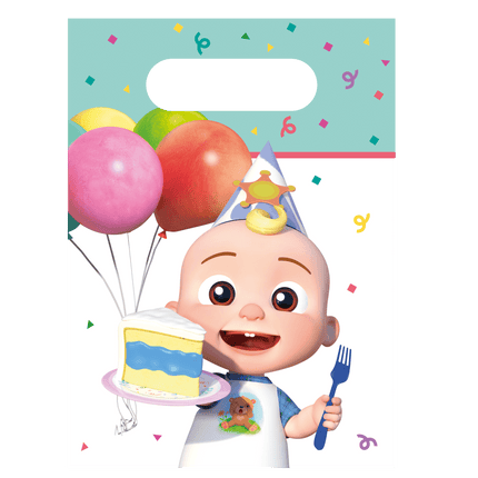 Cocomelon Birthday Fsc Paper Party Bags 4St van Procos koop je bij Partywinkel