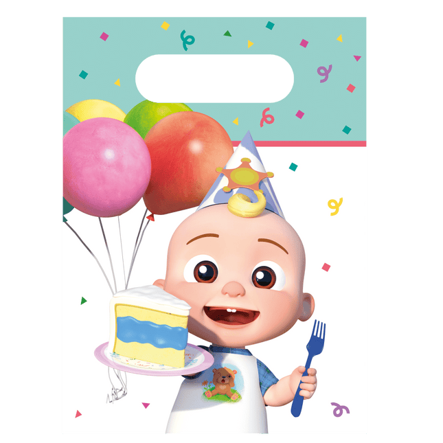 Cocomelon Birthday Fsc Paper Party Bags 4St van Procos koop je bij Partywinkel