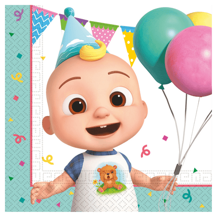 Cocomelon Servetten Gekleurd 2 Laags 33cm 20st van Procos koop je bij Partywinkel