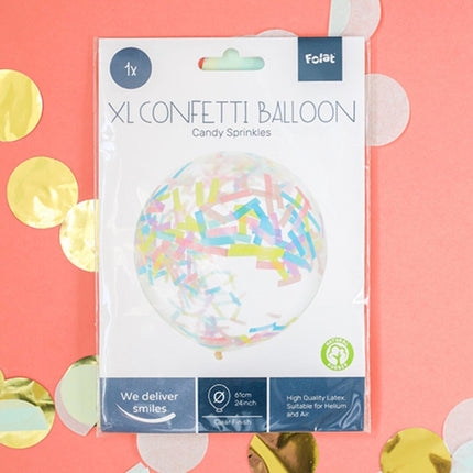 Confetti Ballon Pastel 61cm van Folat koop je bij Partywinkel