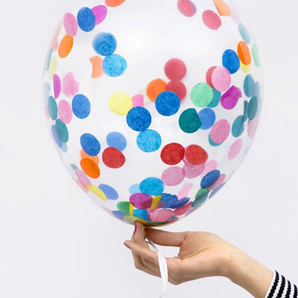 Confetti Ballonnen 30cm 6st van Partydeco koop je bij Partywinkel