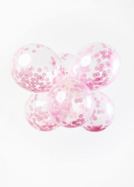 Confetti Ballonnen Lichtroze 30cm 6st van WeFiesta koop je bij Partywinkel