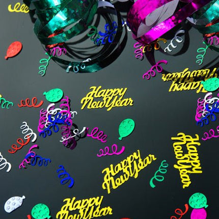 Confetti Happy New Year Goud 4cm van Partydeco koop je bij Partywinkel