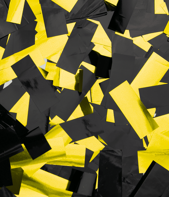 Confetti kanon 40 cm - Goud & zwart folie van Paper Dreams koop je bij Partywinkel