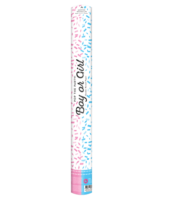 Confetti kanon 60 cm - Gender reveal jongen papier van Paper Dreams koop je bij Partywinkel