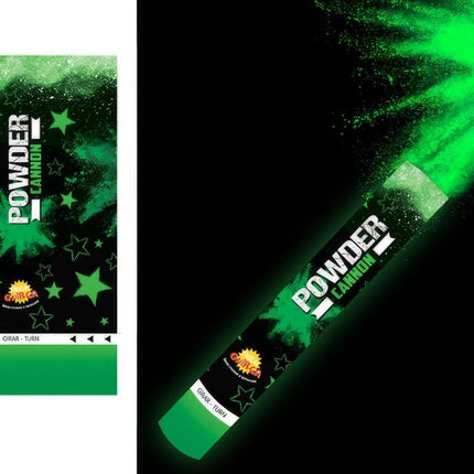 Confetti Kanon Groen Poeder 30cm van Fiestas Guirca koop je bij Partywinkel