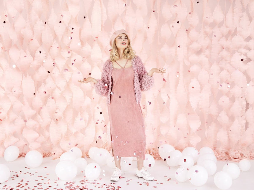 Confetti Kanon Hartjes Rose Goud 60cm van Partydeco koop je bij Partywinkel