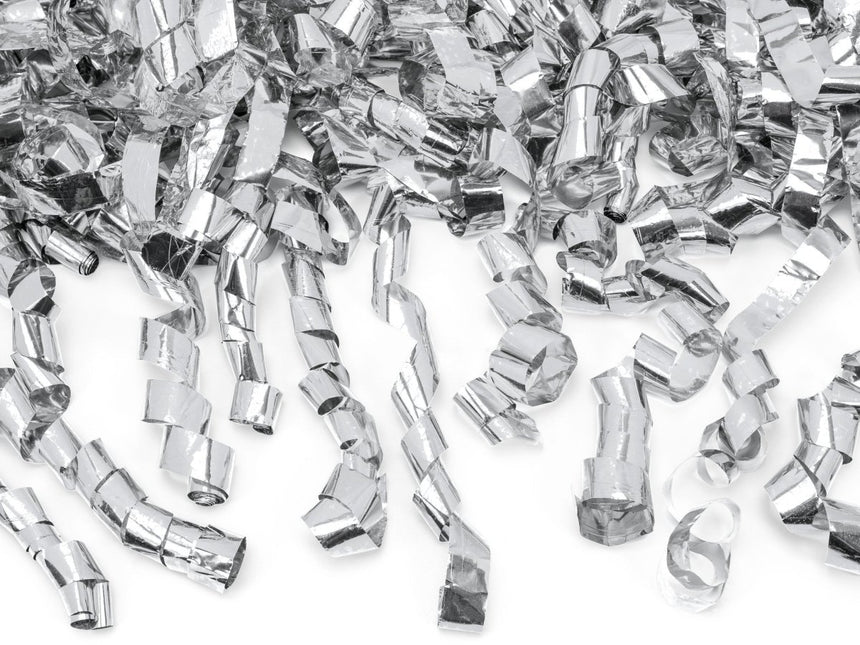 Confetti Kanon Serpentine Zilver 60cm van Partydeco koop je bij Partywinkel