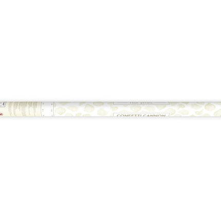 Confetti Kanon Vanille Creme Rozenblaadjes 80cm van Partydeco koop je bij Partywinkel