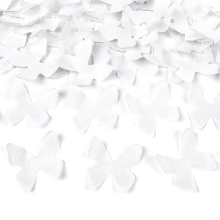 Confetti Kanon Vlinders Wit 60cm van Partydeco koop je bij Partywinkel