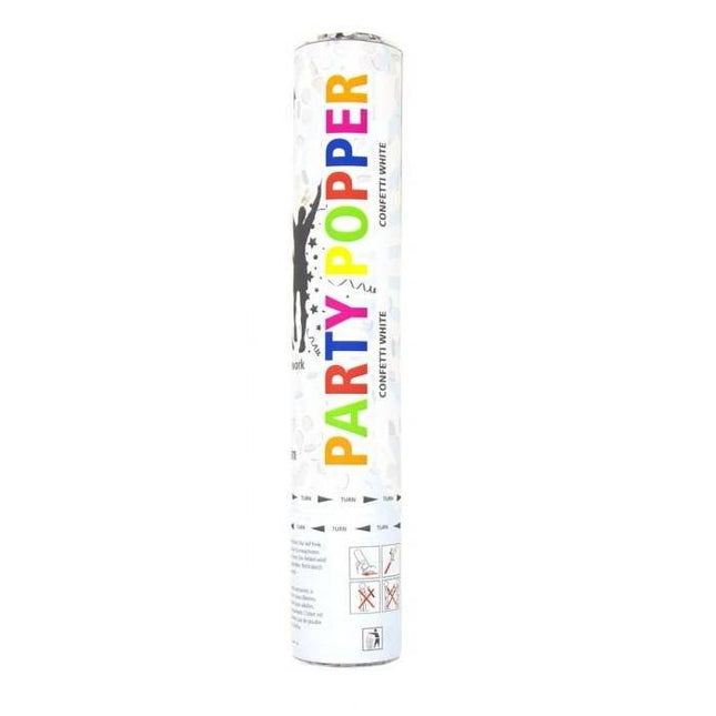 Confetti Kanon Wit 28cm van Folat koop je bij Partywinkel