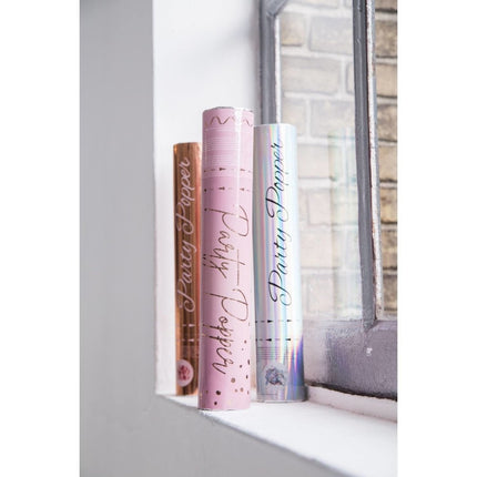 Confetti Kanon Zilver 28cm van Folat koop je bij Partywinkel