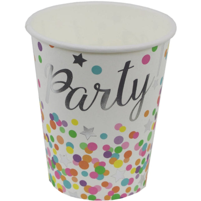 Confetti Party Bekers 250ml 8st van Folat koop je bij Partywinkel