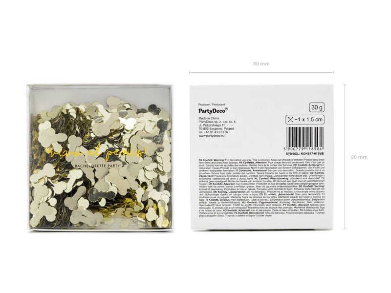 Confetti Piemel Goud van Partydeco koop je bij Partywinkel