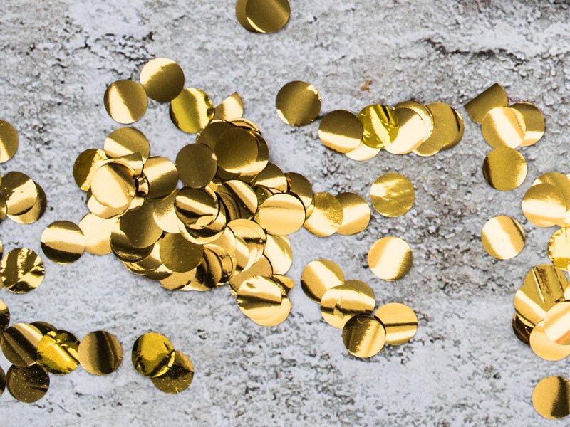 Confetti Rond Goud van Partydeco koop je bij Partywinkel