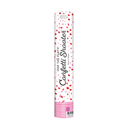 Cañón de confeti 40 cm - Corazones de papel