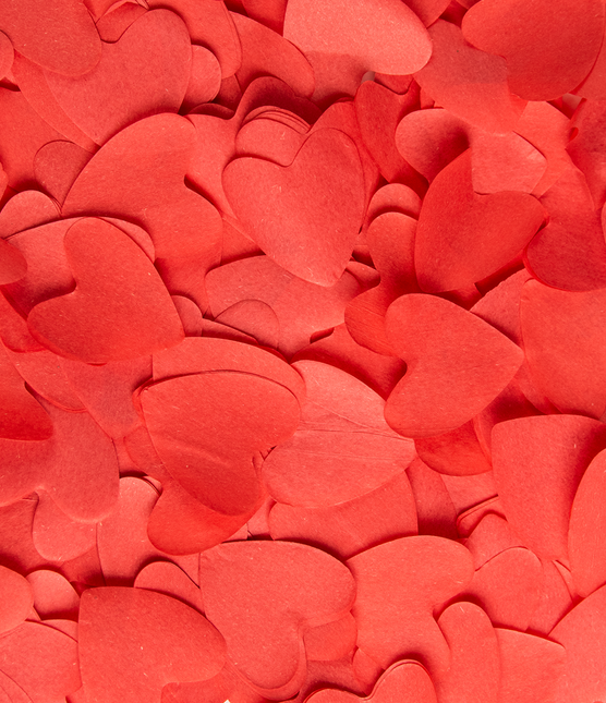 Cañón de confeti 40 cm - Corazones de papel