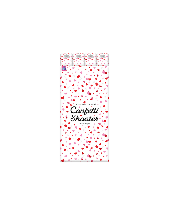 Cañón de confeti 60 cm - Corazones de papel