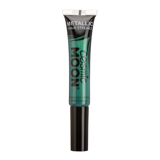 Cosmic Moon Metallic Hair Streaks Green 15ml van Moon Creations koop je bij Partywinkel