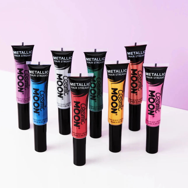 Cosmic Moon Metallic Hair Streaks Pink 15ml van Moon Creations koop je bij Partywinkel