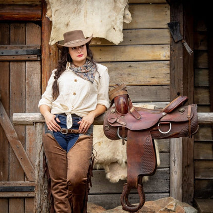 Cowboy Broek Bruin Dames van Wilbers & Wilbers koop je bij Partywinkel