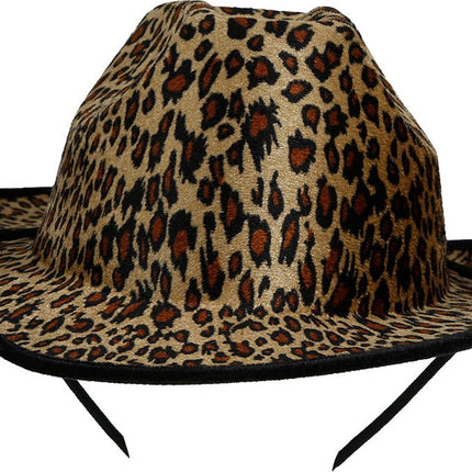 Cowboy Hoed Bruin Beige Luipaard van Fiestas Guirca koop je bij Partywinkel