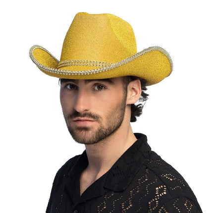 Cowboy Hoed Goud Glitters van Boland koop je bij Partywinkel
