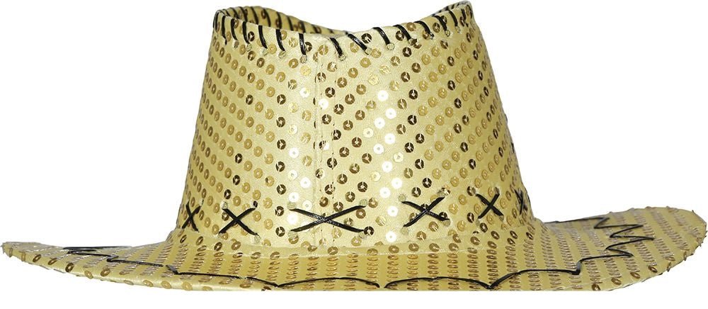 Cowboy Hoed Goud Pailletten van Fiestas Guirca koop je bij Partywinkel