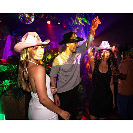 Cowboy Hoed Lichtroze Ster Glitters van Boland koop je bij Partywinkel