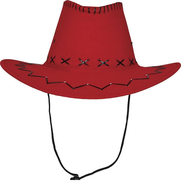 Cowboy Hoed Rood - Partywinkel - 8434077230282