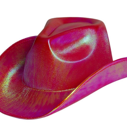 Cowboy Hoed Shiny Rood van Partychimp koop je bij Partywinkel