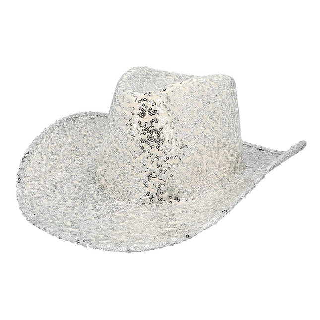 Cowboy Hoed Zilver van Boland koop je bij Partywinkel