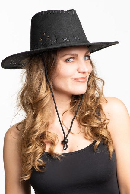 Cowboy Hoed Zwart van Partychimp koop je bij Partywinkel