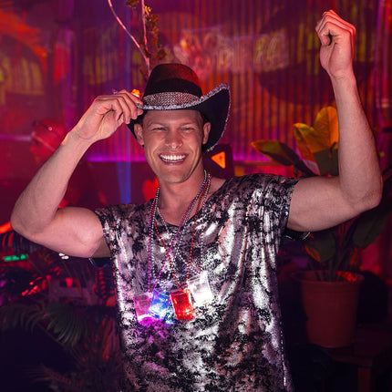 Cowboy Hoed Zwart Glitters van Boland koop je bij Partywinkel