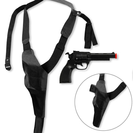 Cowboy Holster Zwart van Widmann koop je bij Partywinkel