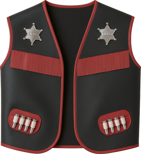 Cowboy Vest Jongen Kunstleer van Fiestas Guirca koop je bij Partywinkel