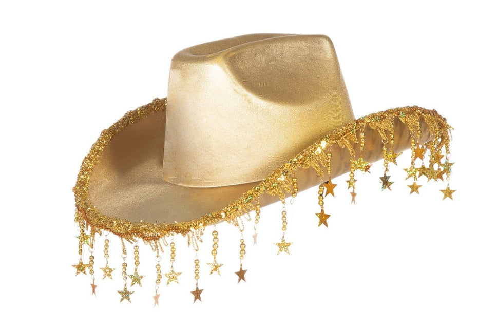 Cowboyhoed met franje sterretjes - Partywinkel - 8720059071074