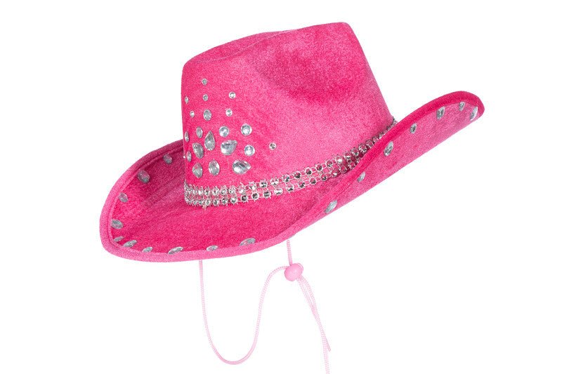 Cowboyhoed met strass steentjes - Partywinkel - 8720059070220