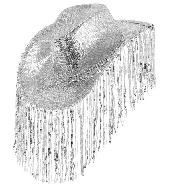 Cowboyhoed Pailletten Met Strass En Franjes van Widmann koop je bij Partywinkel