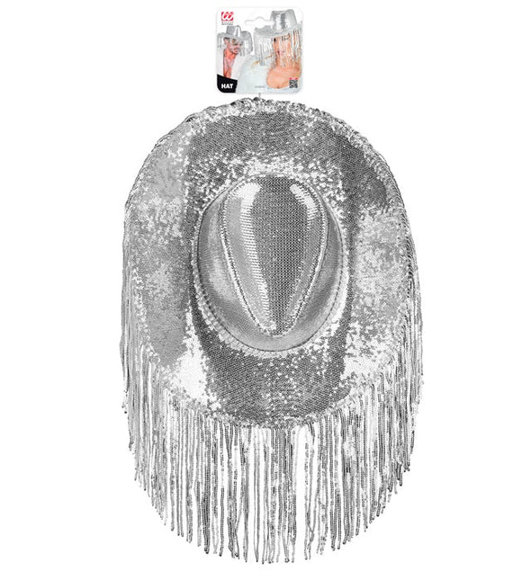 Cowboyhoed Pailletten Met Strass En Franjes van Widmann koop je bij Partywinkel