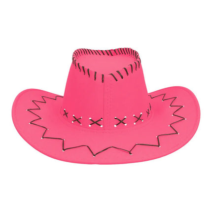 Cowboyhoed Savanne neonroze UV van Boland koop je bij Partywinkel