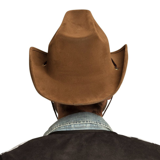 Cowboyhoed Utah Nepleer Bruin 43cm van Boland koop je bij Partywinkel