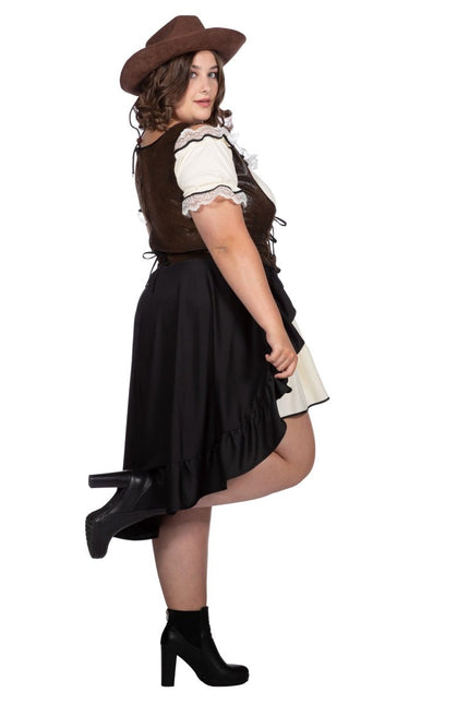 Cowgirl Jurk Dames Met Corset van Wilbers & Wilbers koop je bij Partywinkel