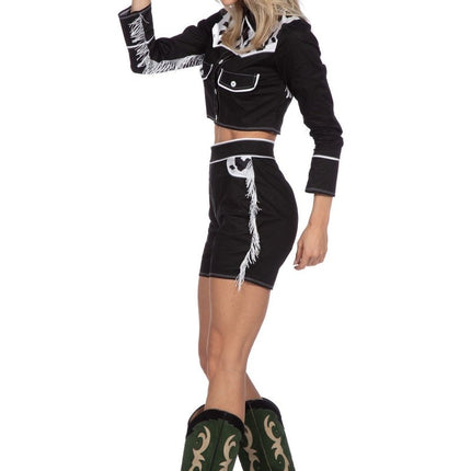 Cowgirl Kostuum Zwart Dames van Wilbers & Wilbers koop je bij Partywinkel