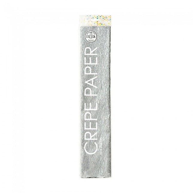 Crepe Papier Zilver 50cm 2,5m van WeFiesta koop je bij Partywinkel
